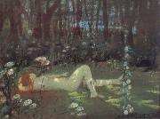 William Stott of Oldham Study for The Nymph Sweden oil painting artist